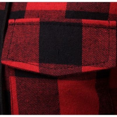 SKLS010 custom-made hooded long-sleeve plaid shirt Men's fake two-piece shirt supplier detail view-7